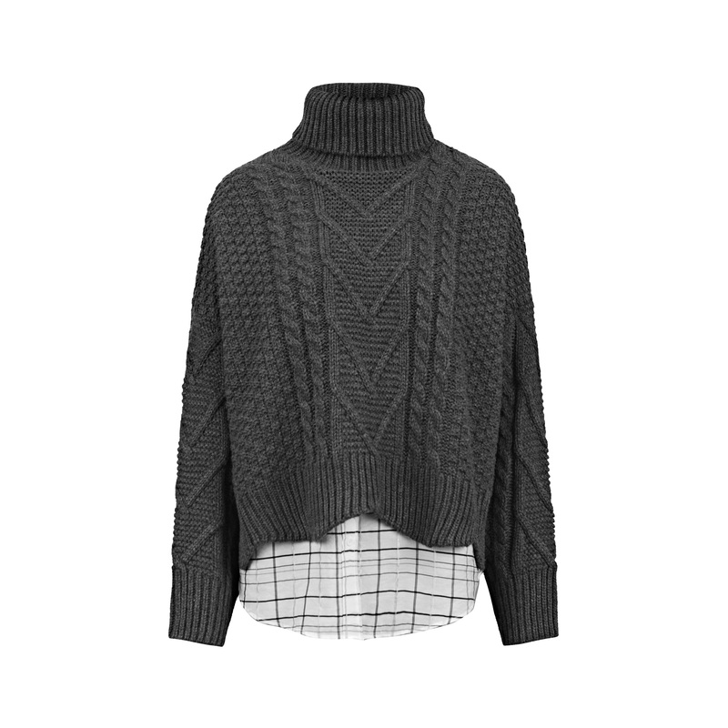 圣迪奥秋冬季女装时尚休闲宽松百搭长袖针织衫S21483538