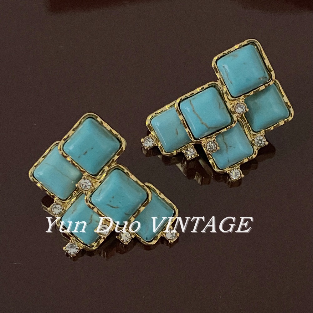 黄铜耳饰 复古/宫廷民族风复古高奢小众耳钉81