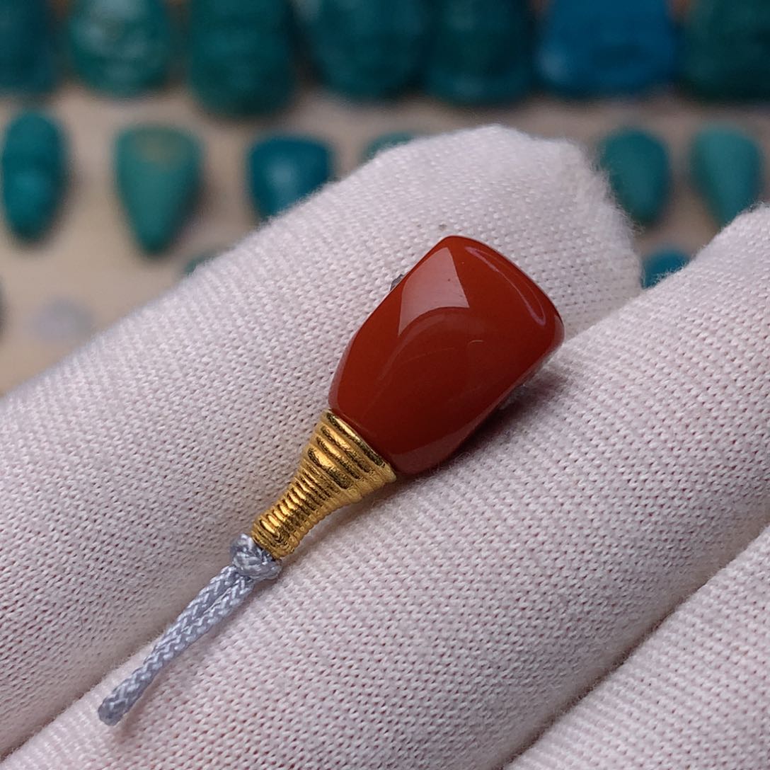 南红玛瑙珠宝奇石18K金镶嵌