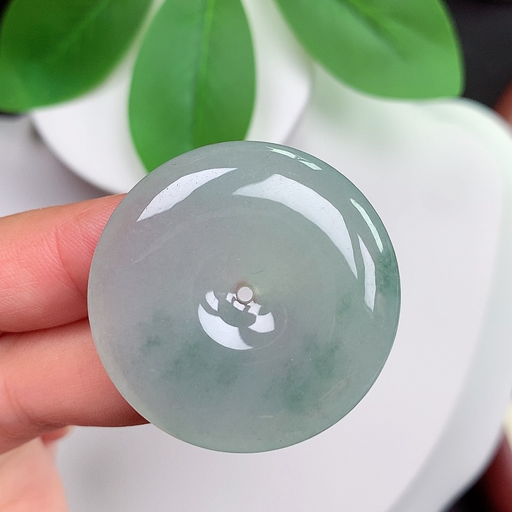 颈饰未镶嵌翡翠平安扣 34.4x6.1mm