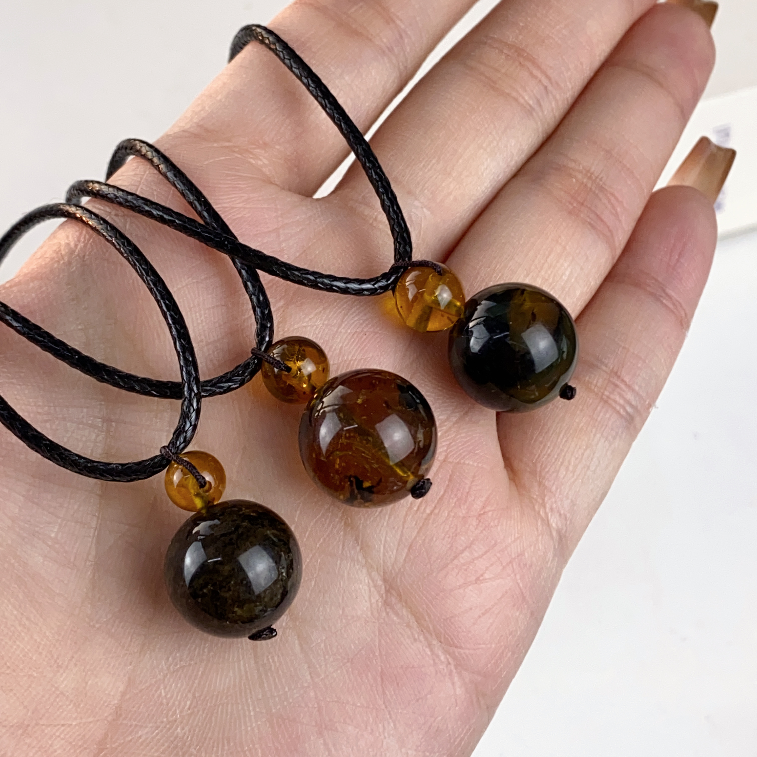 1016/琥珀轻奢精美时尚14+单珠吊坠/多样性发/一件