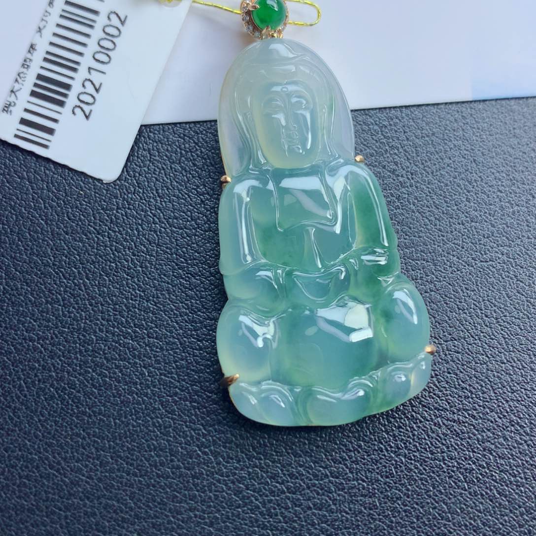 翡翠颈饰未镶嵌观音