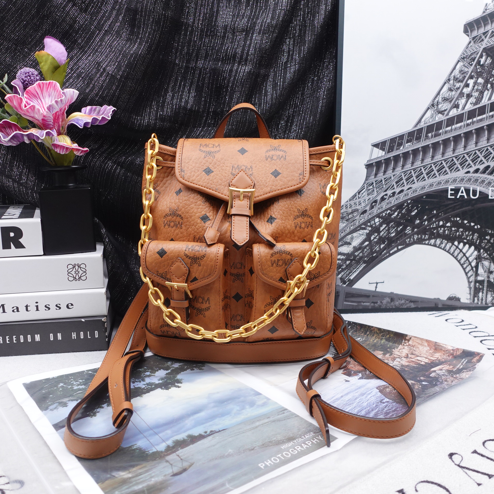 99新 MCM 双肩包/T10297795