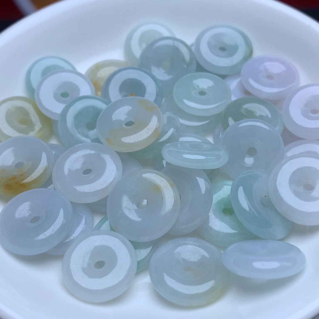 【闪购商品】翡翠手链未镶嵌卡15冰平安扣10个