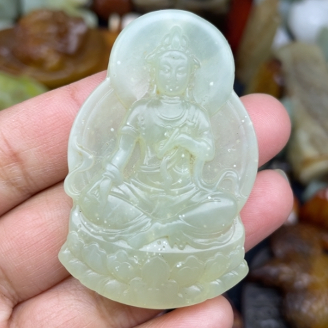 蛇纹石玉未镶嵌颈饰6