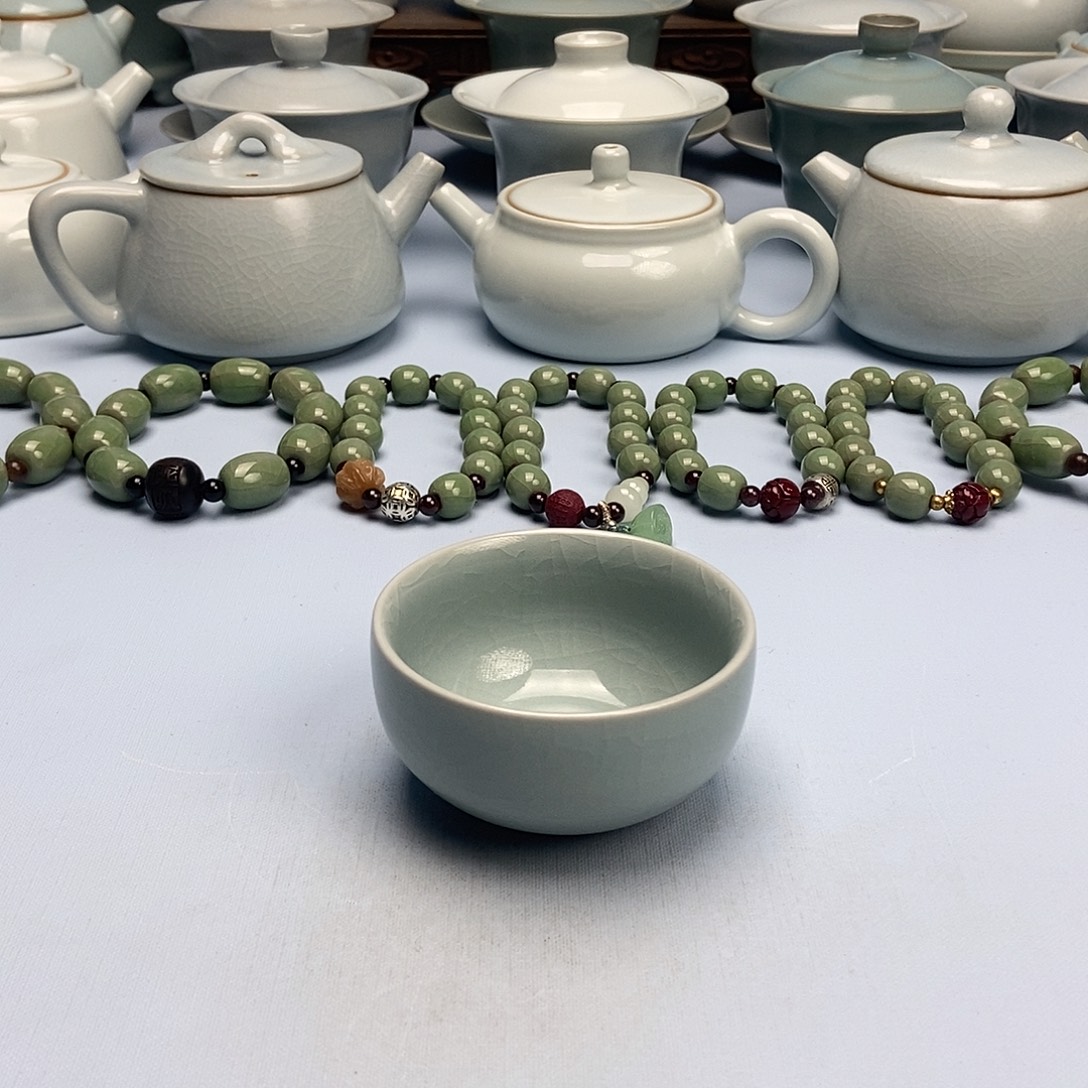 杯天蓝小罗汗杯原矿原釉原产地
