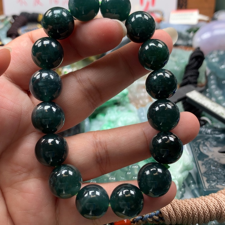 翡翠颈饰未镶嵌保真天然A货翡翠