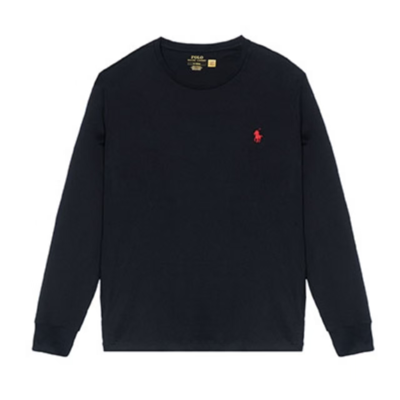 Polo Ralph Lauren/拉夫劳伦 Logo刺绣纯色圆领长袖T恤 男女款