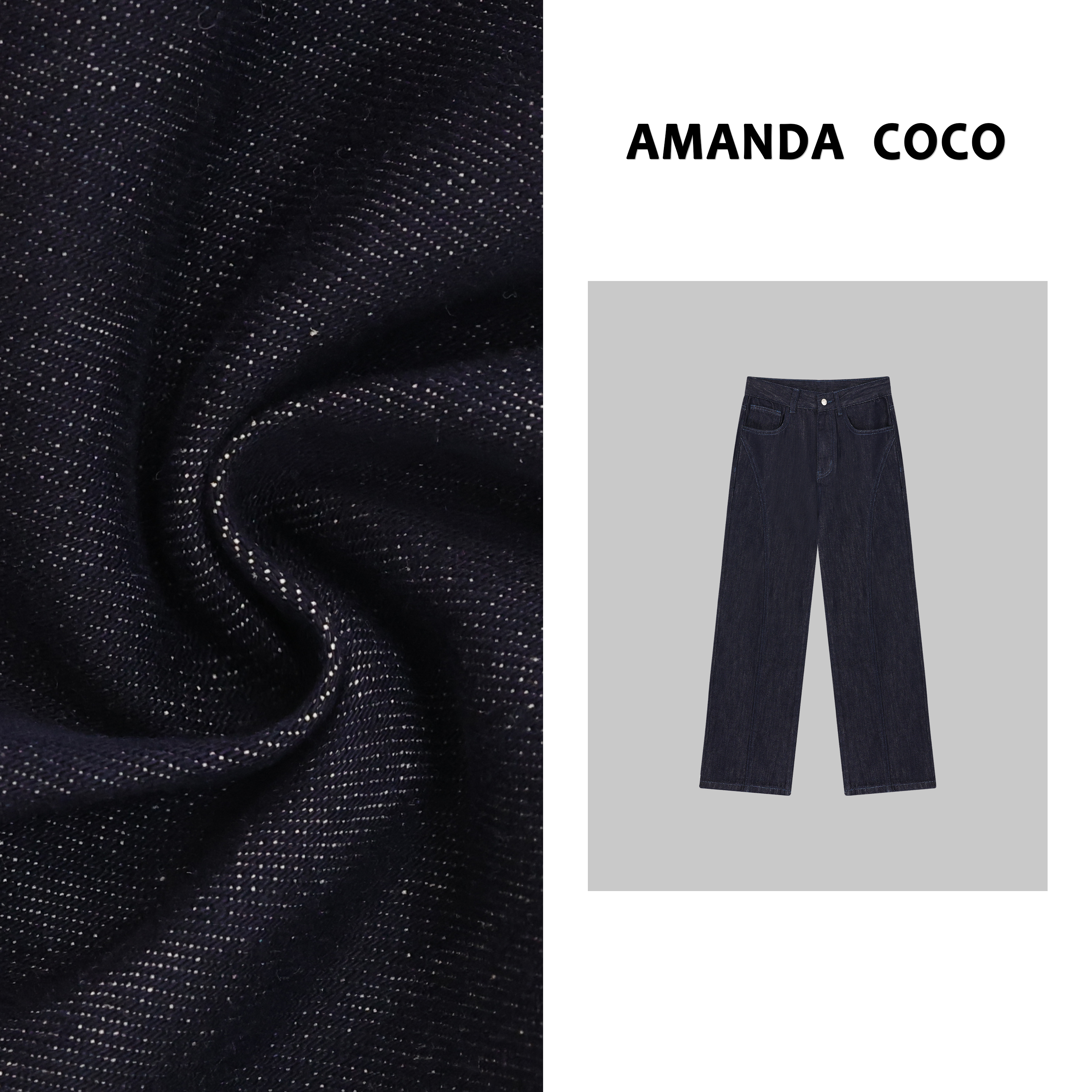 设计师款~简约百搭显瘦八分牛仔裤26195