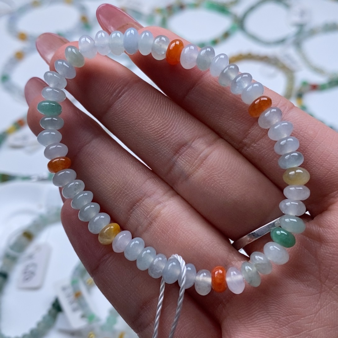 翡翠散珠李*李天然翡翠手串