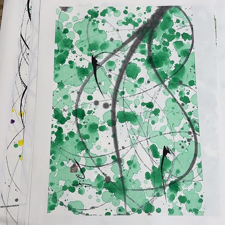 国画花鸟的翅膀是白色和白色