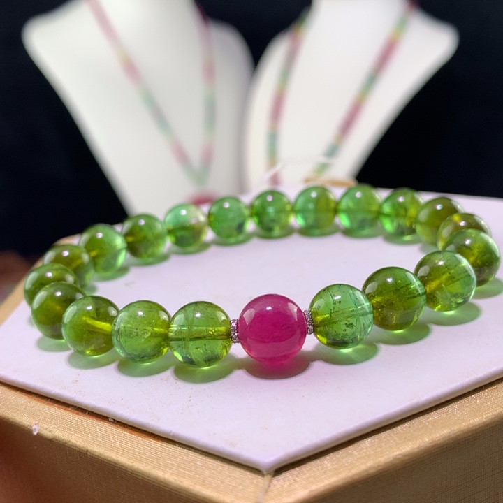 双色碧玺手链未镶嵌