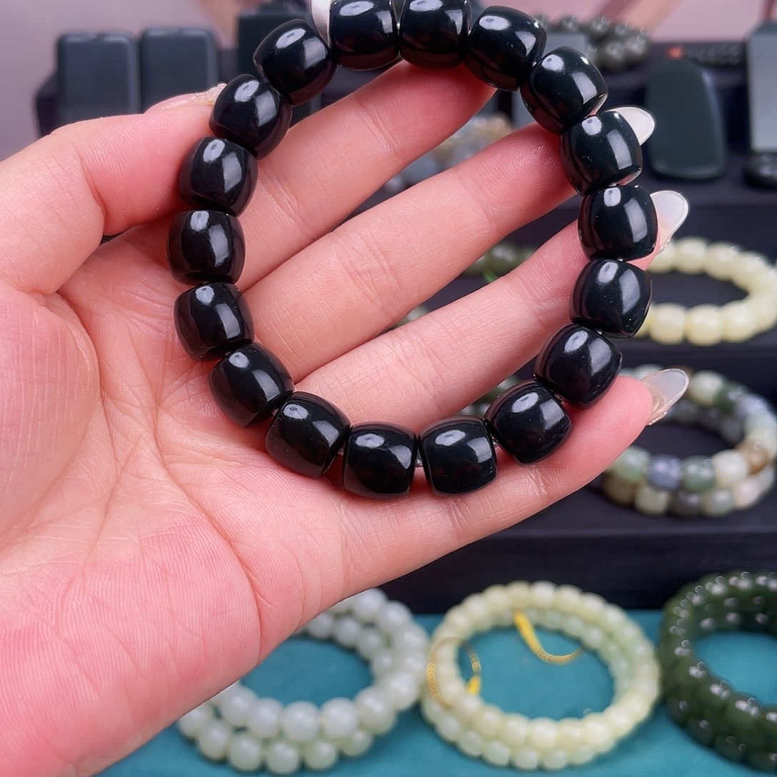 手链未镶嵌和田玉新疆塔什库尔干黑塔青卡12