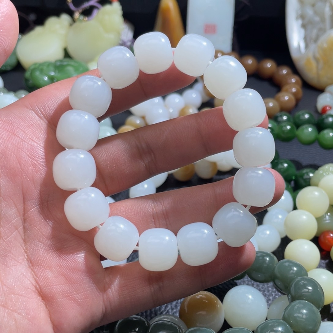 和田玉手串未镶嵌绍****u