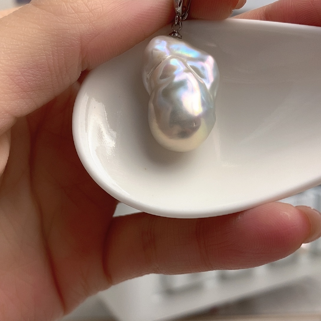 淡水珍珠颈饰银S925镶嵌