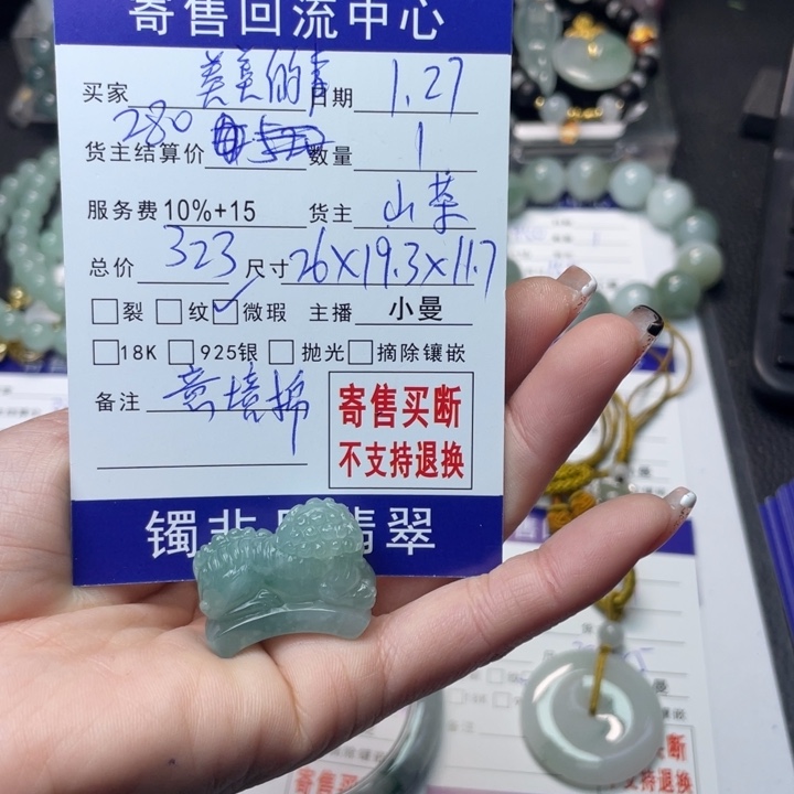 翡翠颈饰未镶嵌美***物