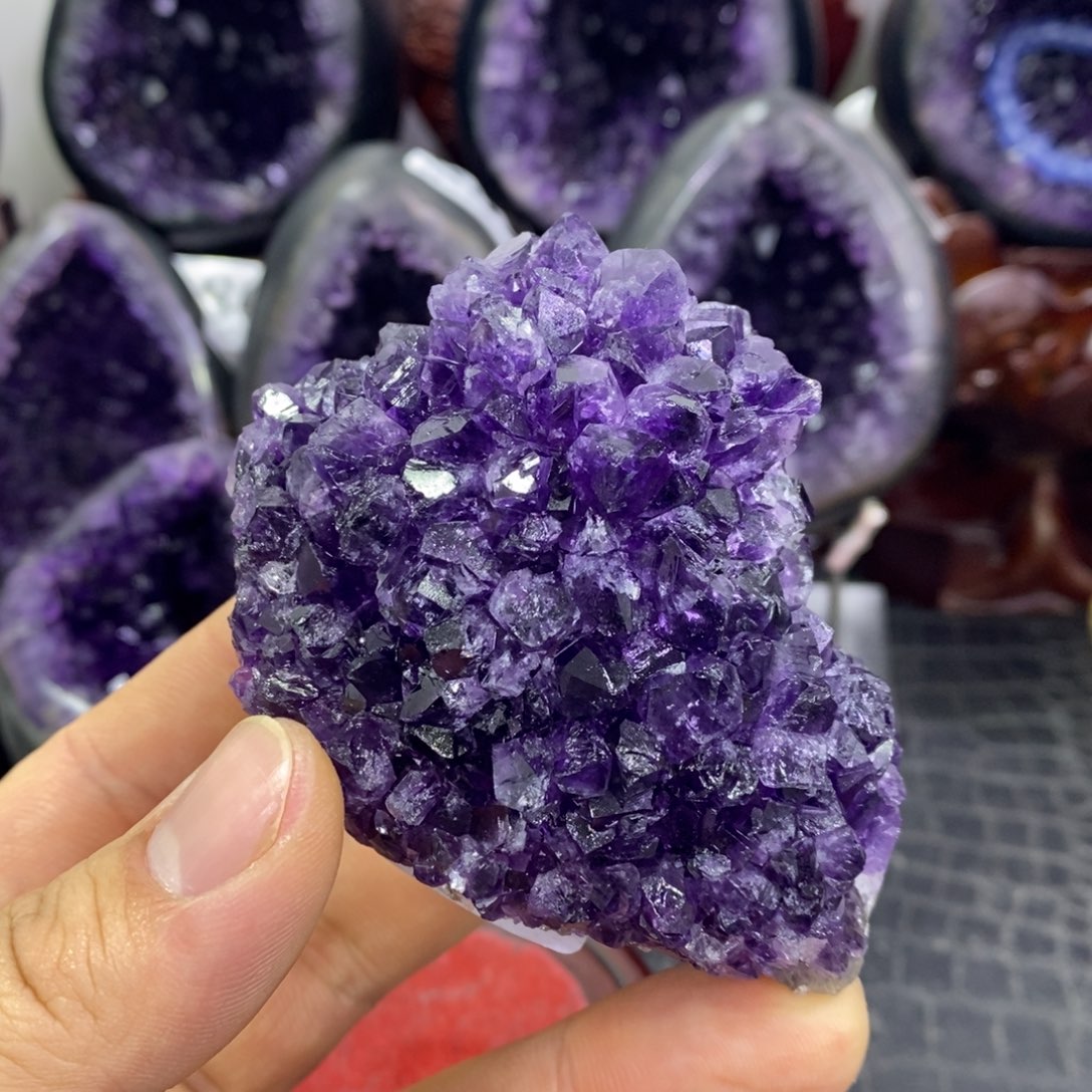 水晶未镶嵌大型摆件（非配饰）紫水晶574 紫水晶 晶花