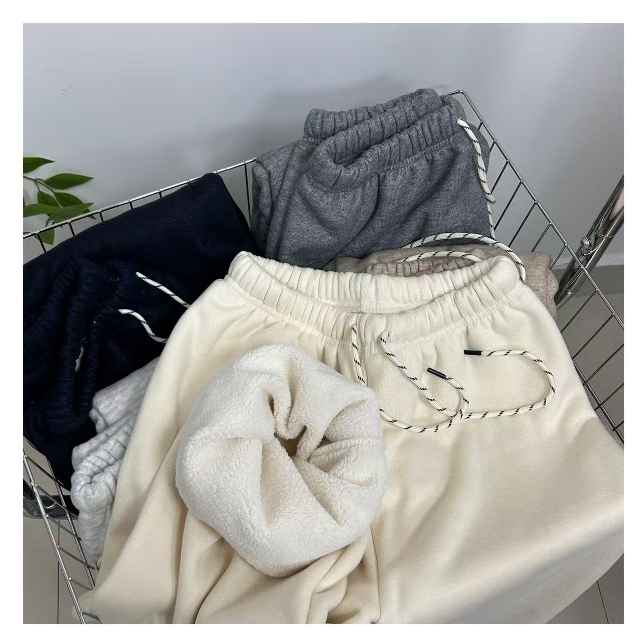 当当家-（加绒奶芙裤）女士舒适百搭洋气加绒加厚休闲直筒裤--955