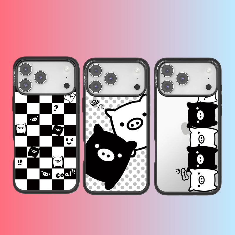 【陈陈定制】小猪系列超薄透明全包亚克力苹果17pro/16手机壳保护套