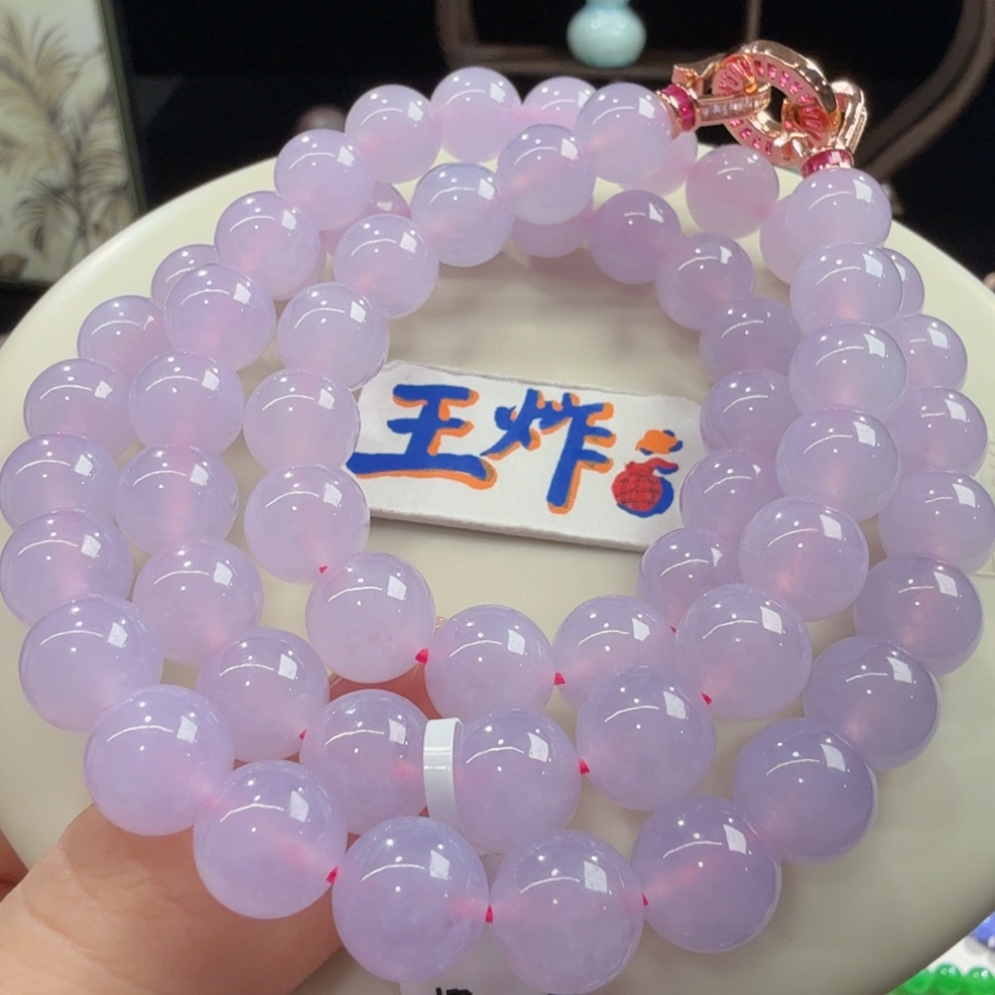 未镶嵌手链翡翠高货巨漏！冰胶红春色项链卡10.2 稀缺料子！