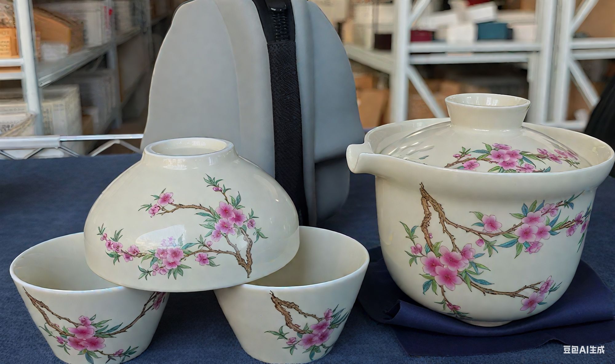 KK0684-黄汝春风桃李旅行茶具