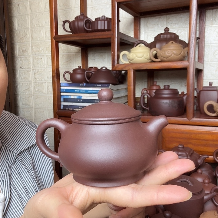 茶壶紫砂潘壶240cc半手工