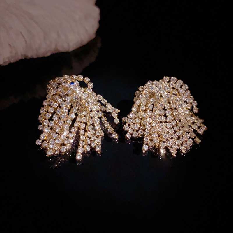 铜合金耳饰 【流苏】925银针耳饰耳环高级感轻奢流苏耳坠气质百搭