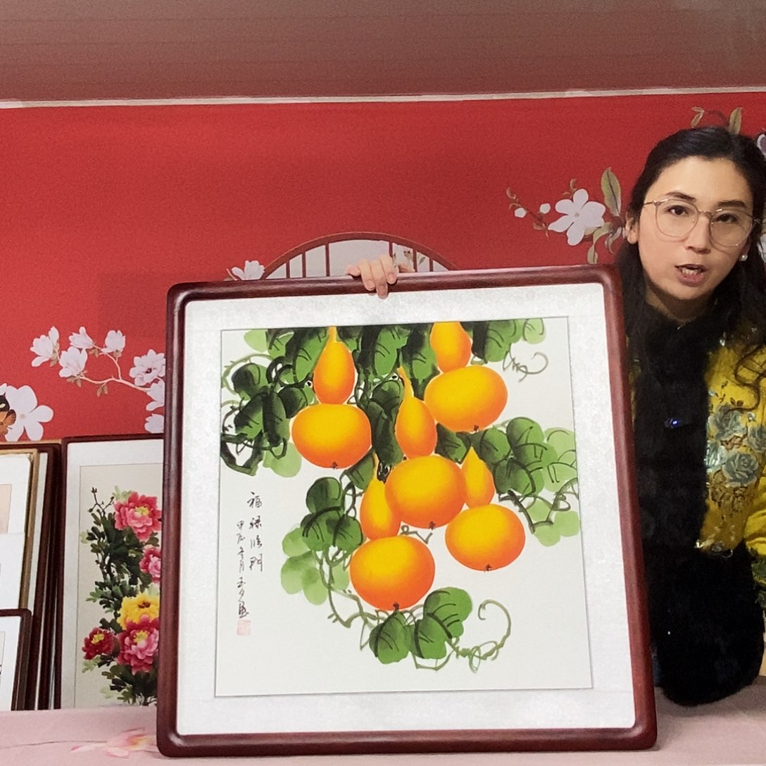 国画手写手绘国画作品63✖️63