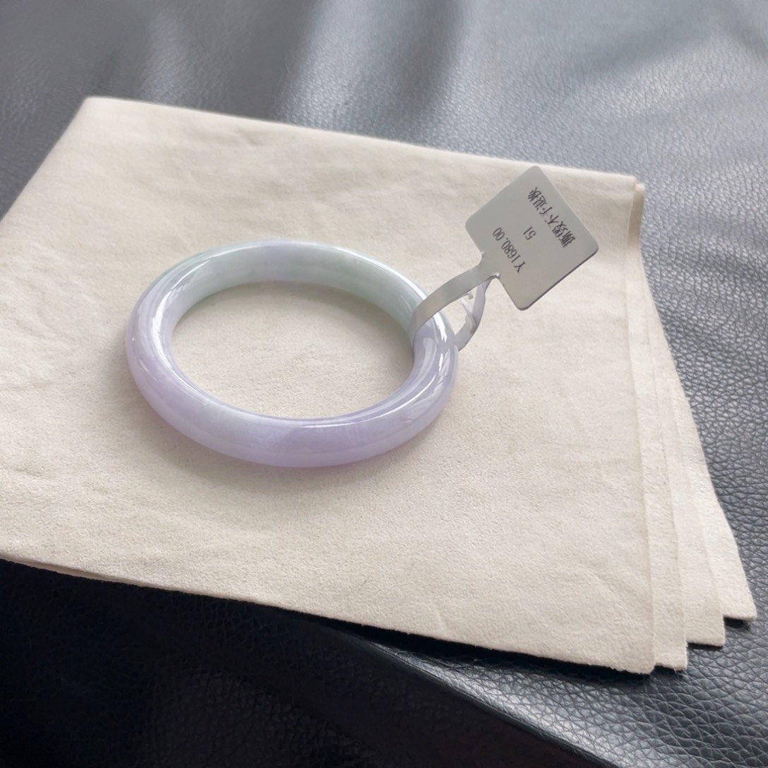 翡翠未镶嵌手镯纹51圆条