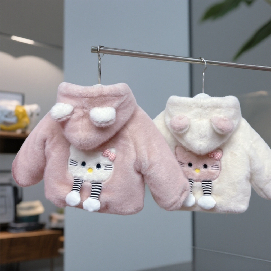 A-144女童冬季洋气可爱加厚毛绒外套