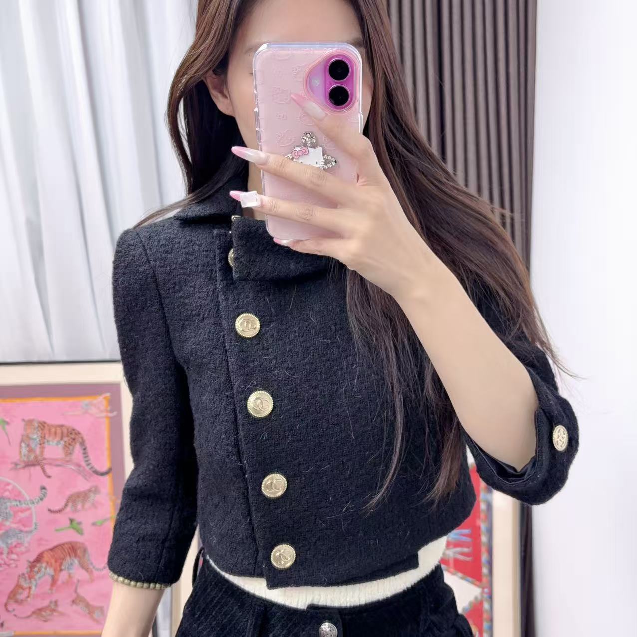 95新 Chanel/香奈儿 麦殿/外套黑色34码/251103QNYVX03