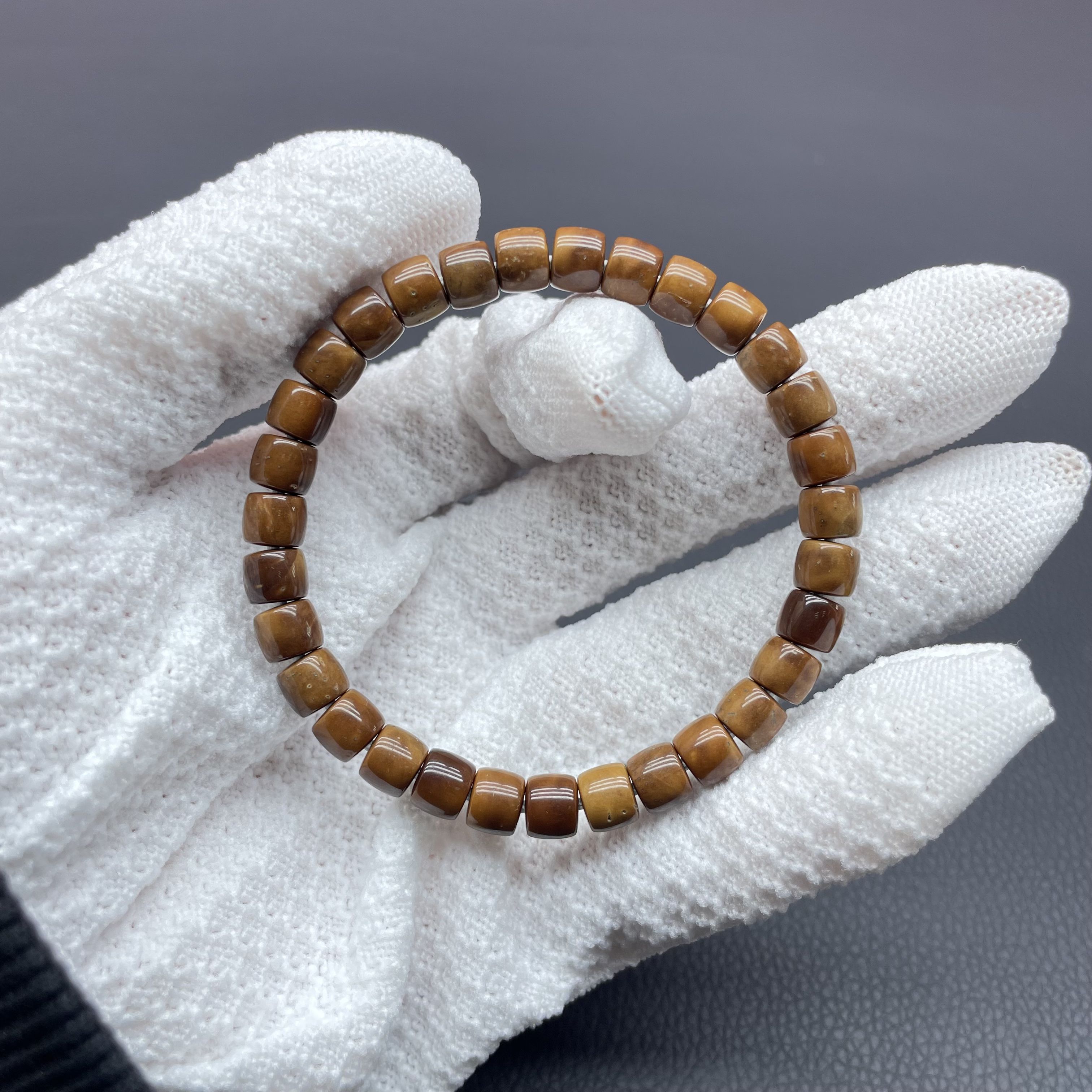 F029埃及老料库克7mm直切精工归圆手串多样性发其一