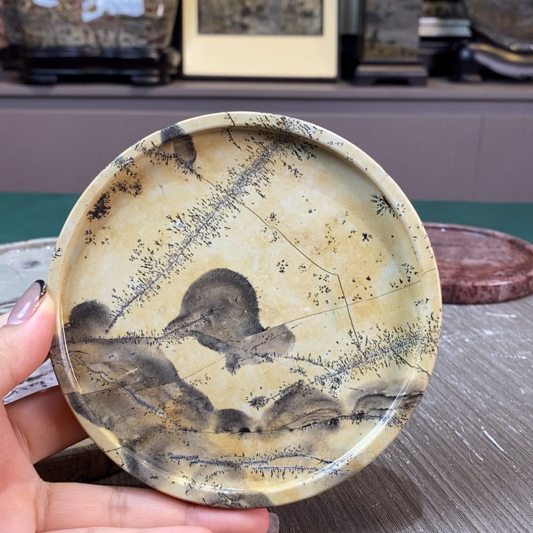 石材广西国画石草花石