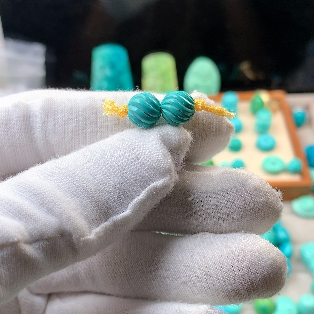 湖北原矿微瑕8mm柳丝珠子