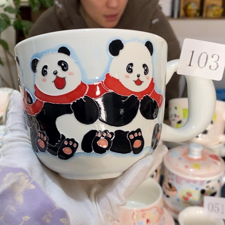 杯景德镇釉下彩手绘