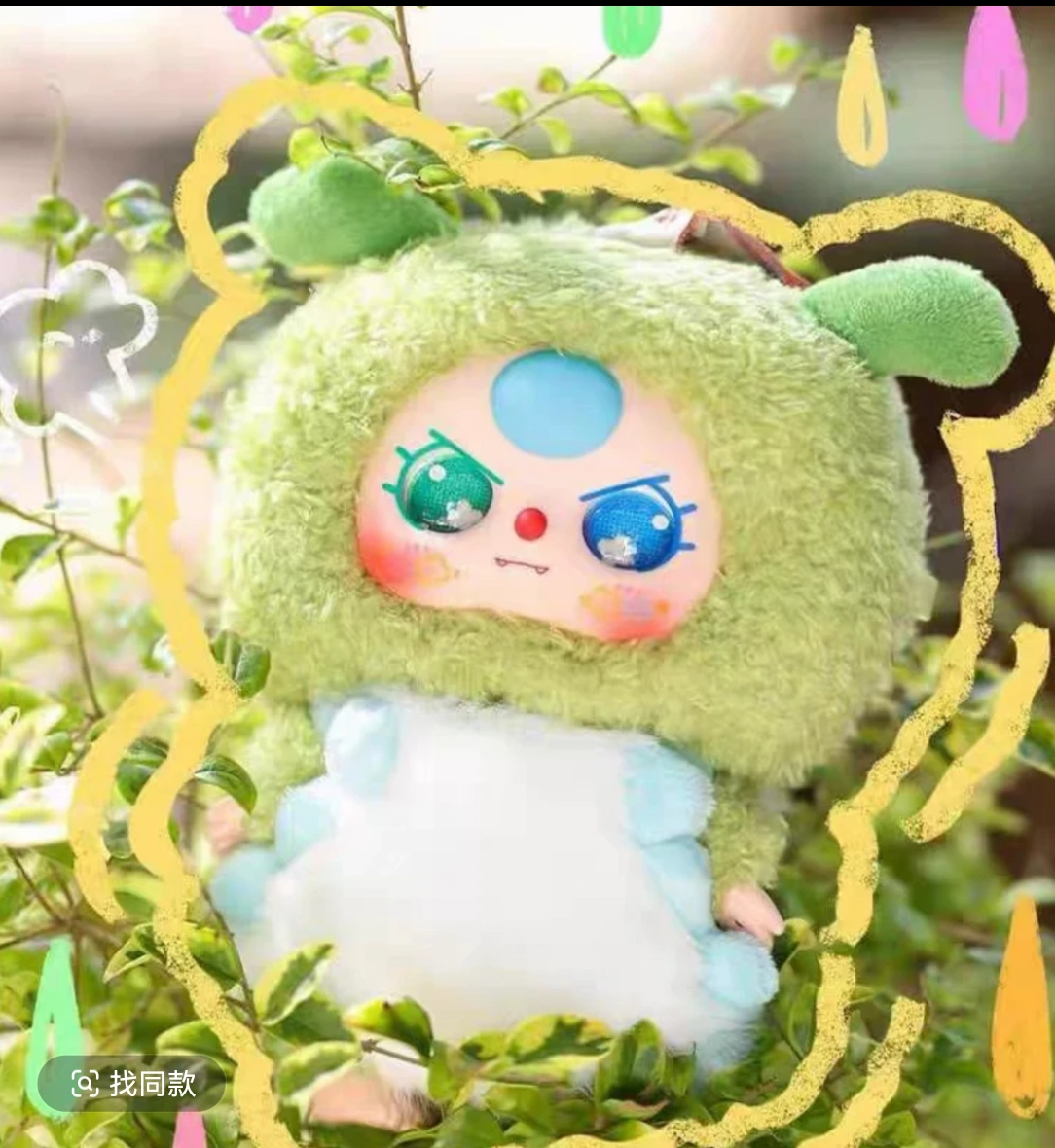 踩香片后6欧娃三岁小精灵系列毛绒盲盒许愿成功加拆一个
