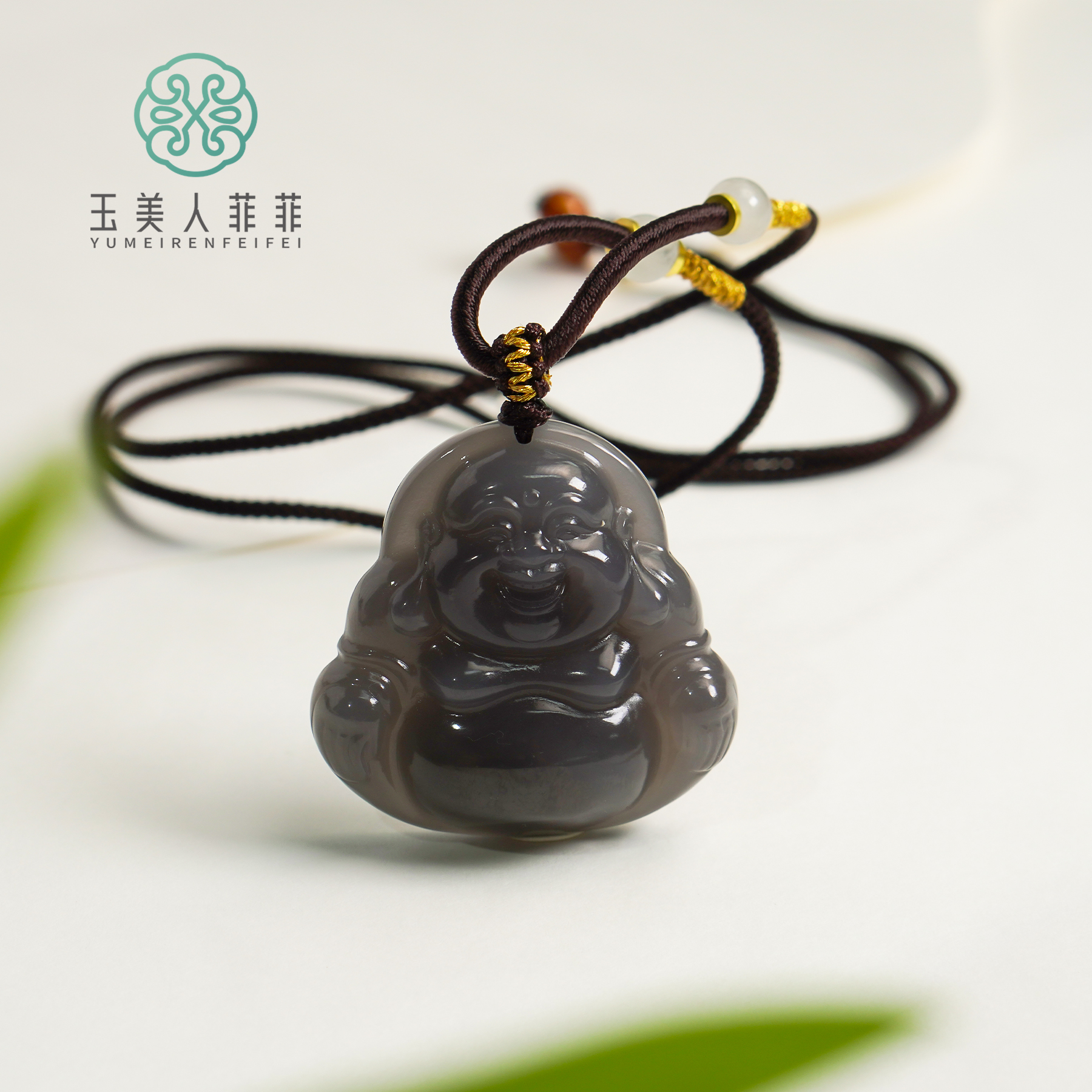 菲菲珠宝好^和田玉佛公吊坠约38*40mm