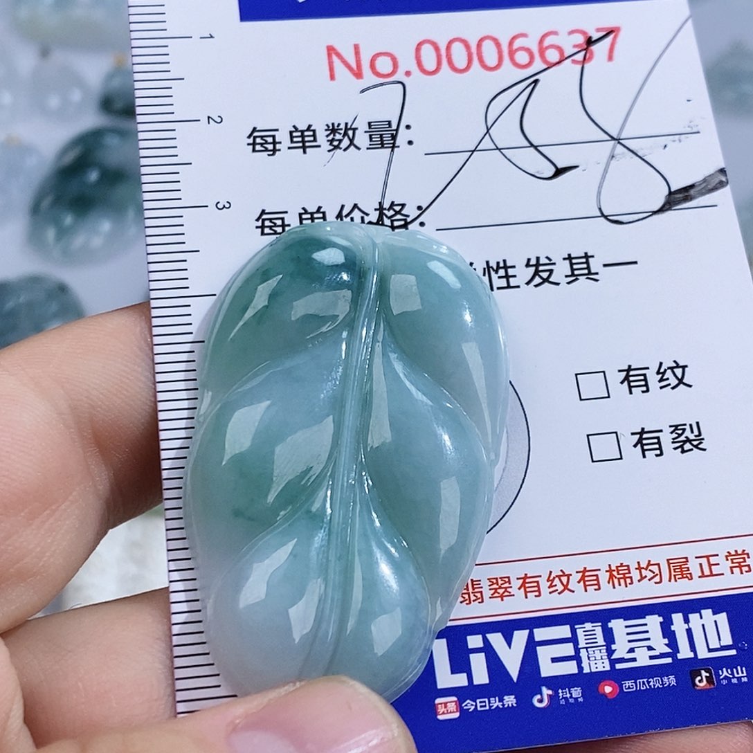 翡翠未镶嵌颈饰6637