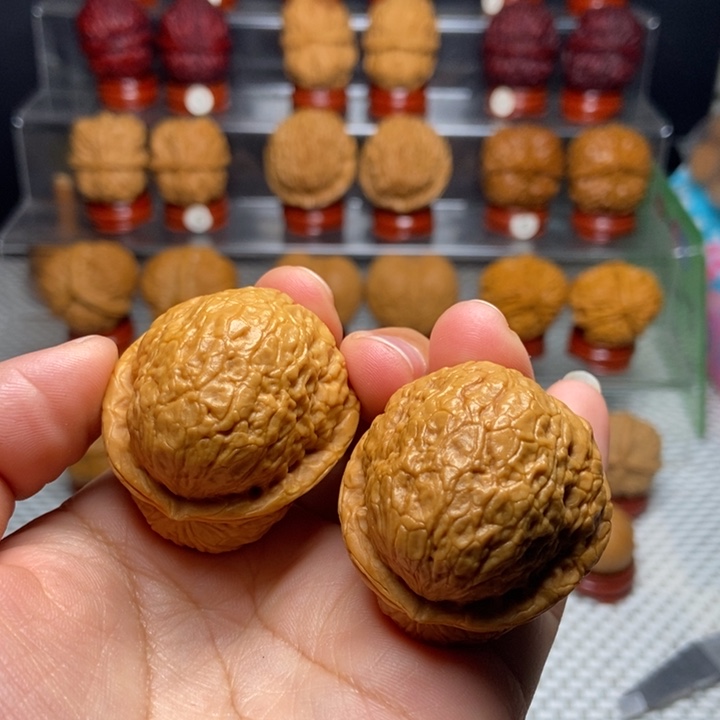 把件文玩核桃太阳系元宝32