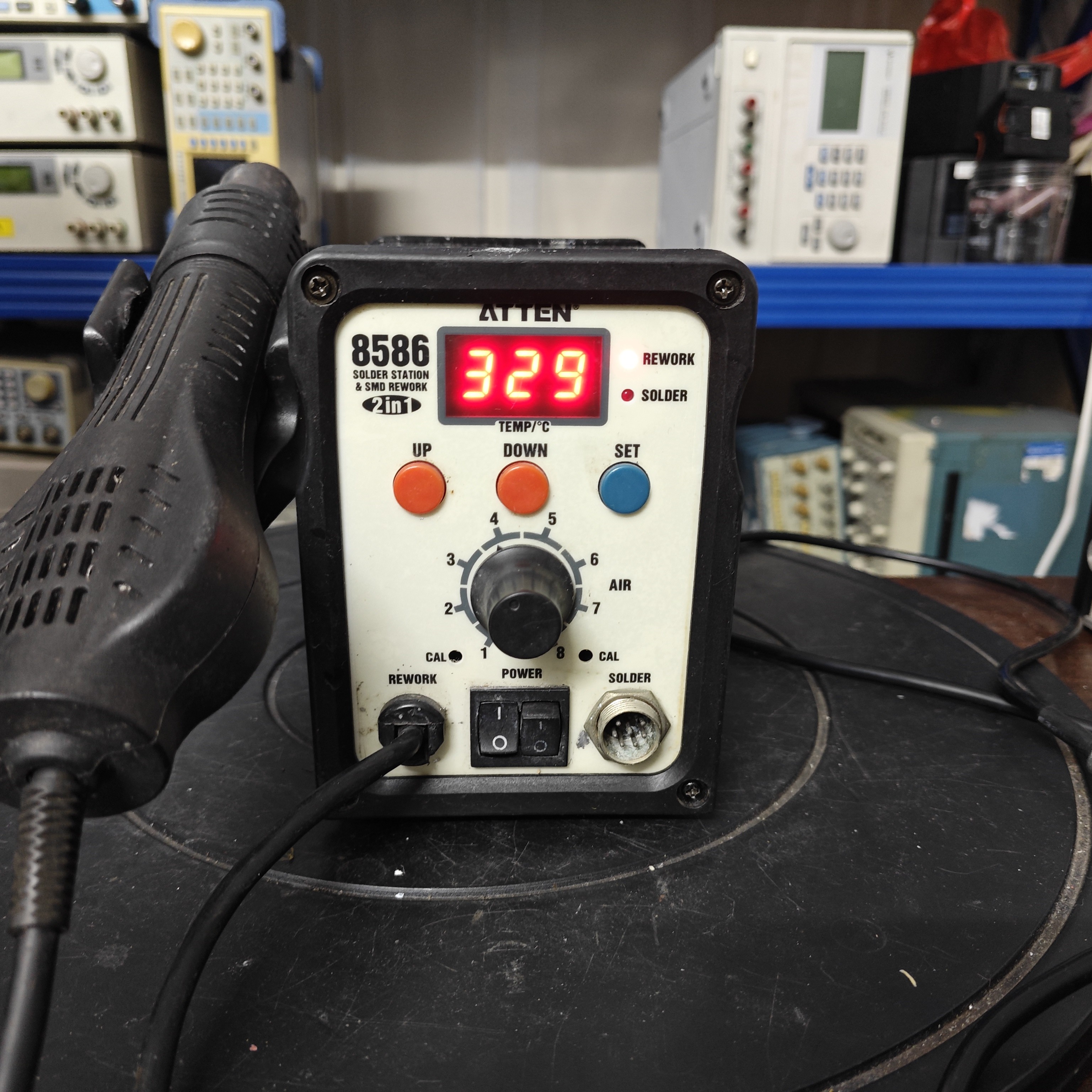 安泰信8586组数显两用二合一热风电烙铁恒温调温拆焊台