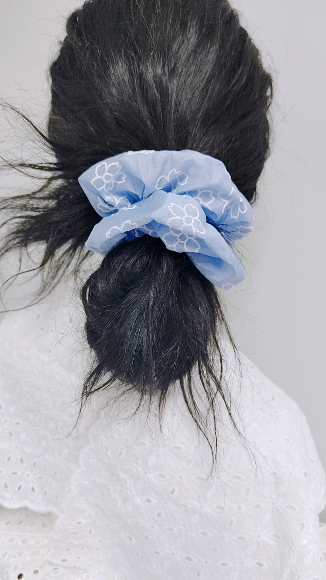 手工自制蓝色发圈满20包邮