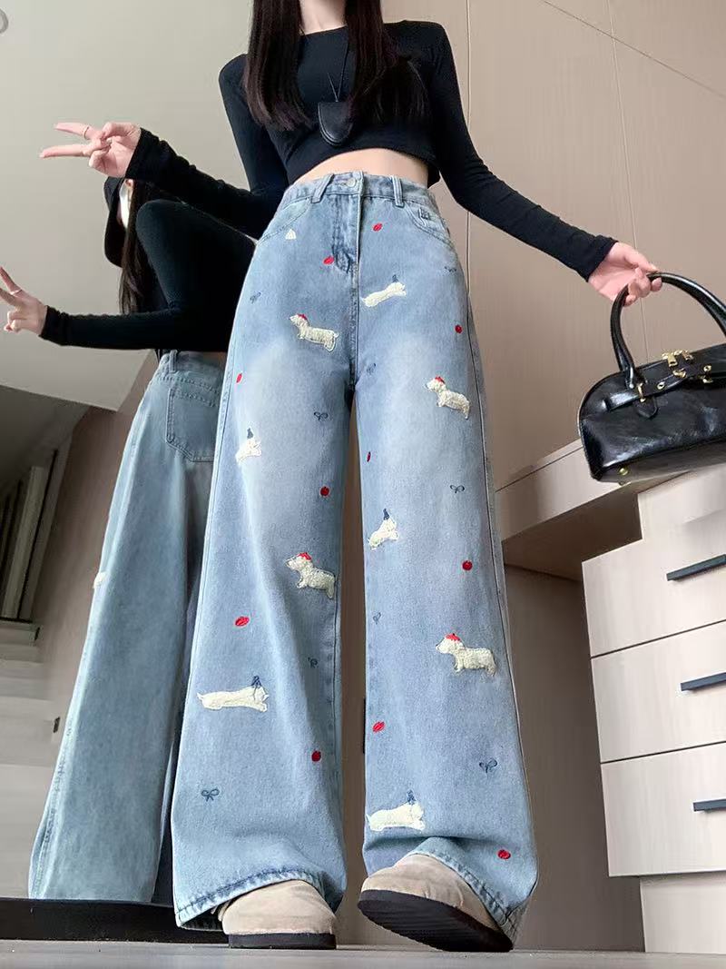 秋冬款加绒女士牛仔裤