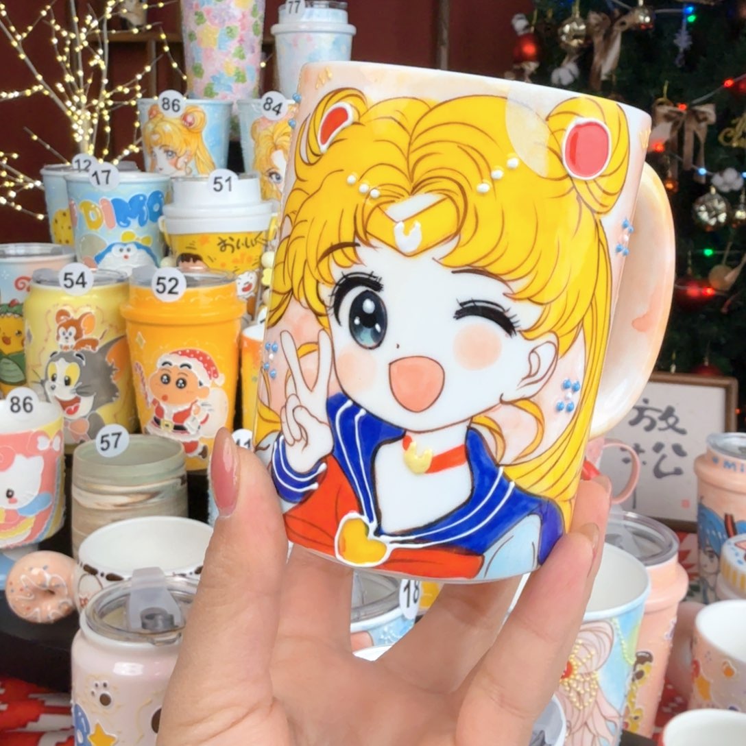 陶景德镇手绘高温釉下彩玉泥