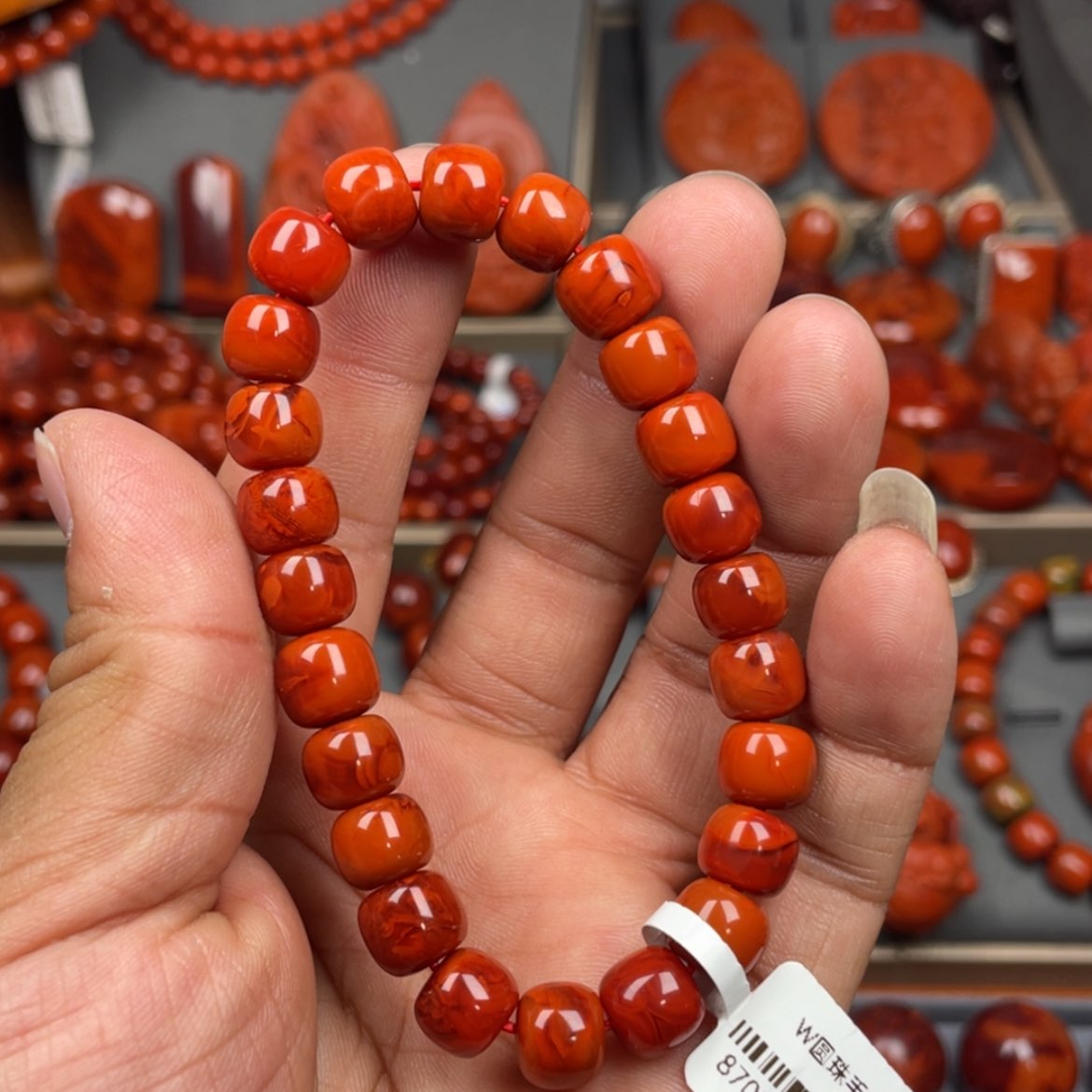【闪购商品】南红玛瑙珠宝奇石未镶嵌单圈9