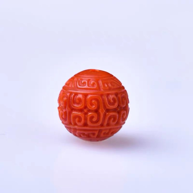 天然珠宝玉石回纹珠卡15.8mm一颗多样性发其一