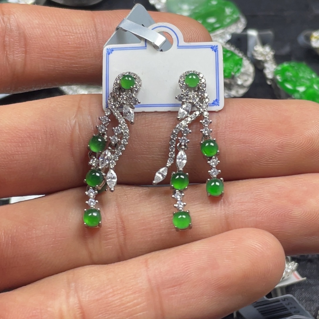 翡翠银S925镶嵌戒指