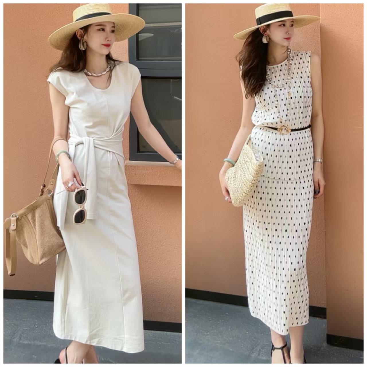 淘喜儿衣橱优品推荐精美女装（下单非图片款）中长款收腰白色气质