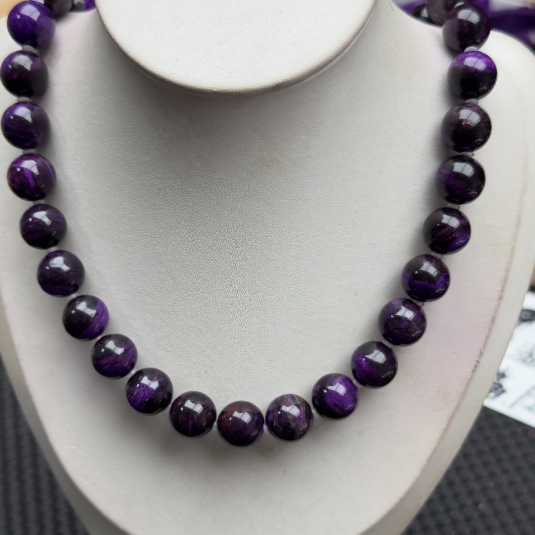 【唐艺】G110主播推荐款轻奢风常规紫色12m项链多样性发一件奇石