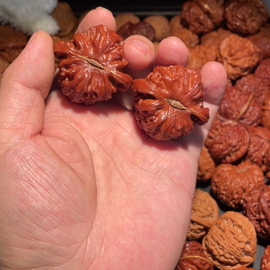 叶***伦吊坠文玩核桃白狮子