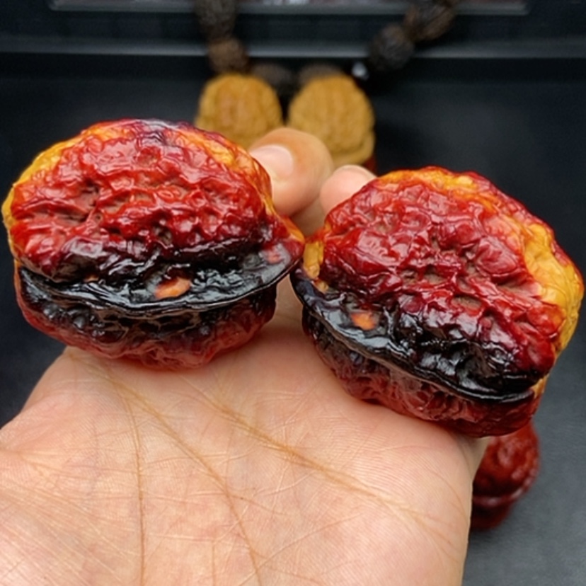 【闪购商品】文玩核桃把件41尺七彩金蟾王54克